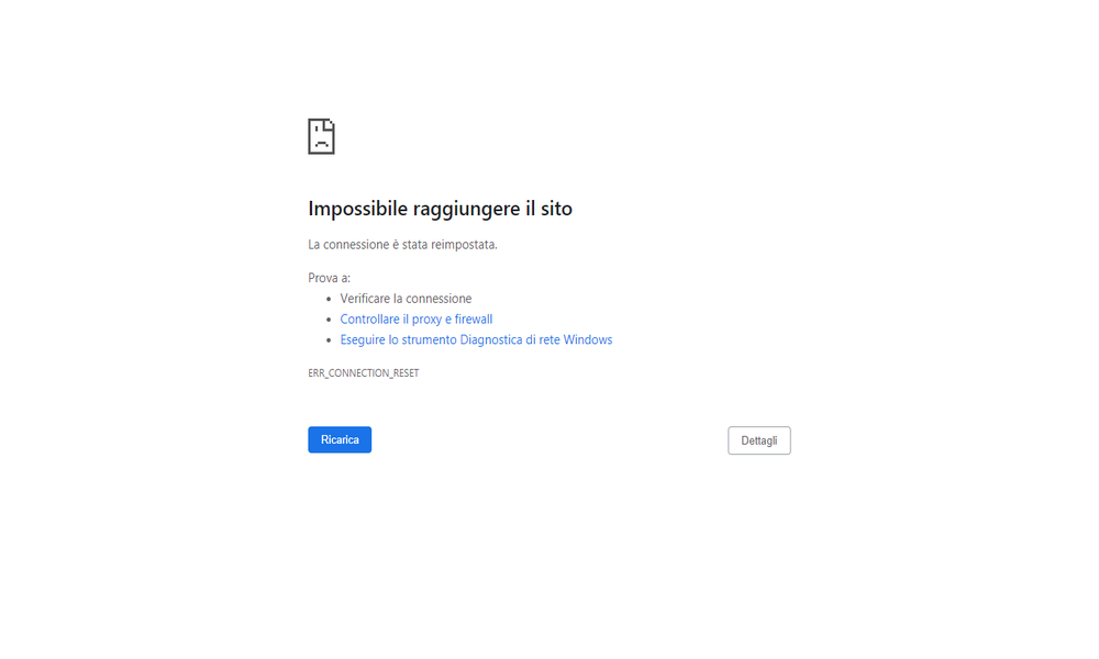 Regione Toscana, impossibile raggiungere la pagina web
