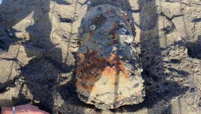 Rinvenuto ordigno bellico in spiaggia a Cecina Mare